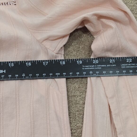 Talbots Cotton Blouse Pink Lightweight With Buttons Long Sleeve Small - Picture 8 of 10